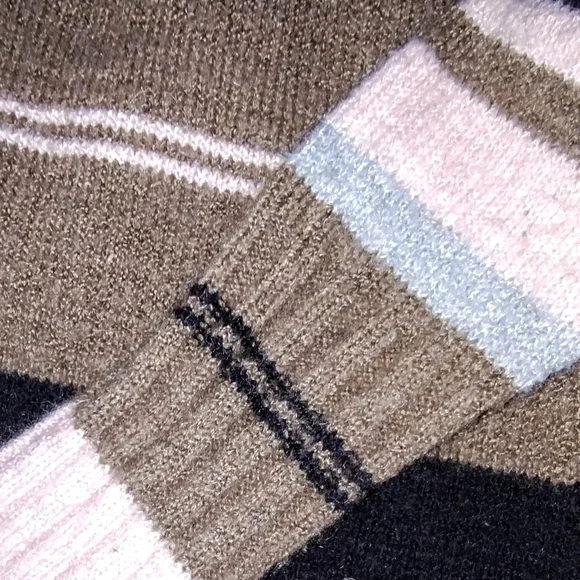 Caslon Women's Multicolor Striped Open Cardigan Sz Medium Nordstrom Wool Mohair - Picture 8 of 8